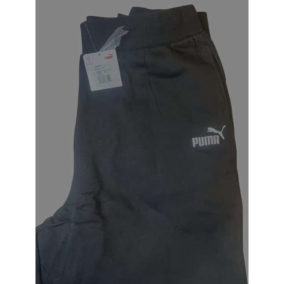 Puma Women's Black Jogger Pants With Elastic Waistband & Logo Design - Picture 1 of 1